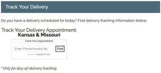Track Your Furniture Mall Delivery