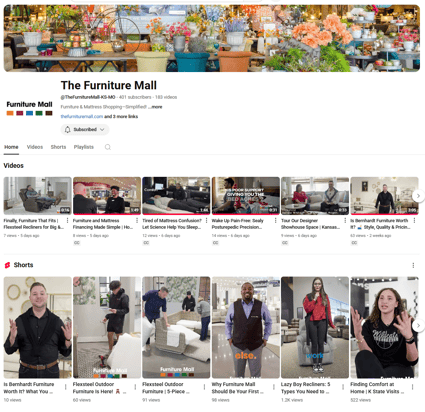 Furniture Mall YouTube Channel